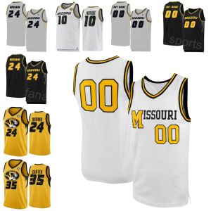 Maglia Missouri Tigers College Pallacanestro Marrone 5 DMoi Hodge 4 DeAndre Gholston 11 Isiaih Mosley 35 Noah Carter 10 Nick Honor 55 Sean East II Cucita NCAA Uomo Bambino Donna