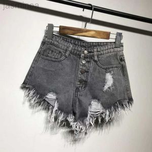 Women's Shorts Summer Denim Shorts Tassel Jeans Short Waist Denim Hot Shorts Sexy Jeans pantalones short femme ldd240312