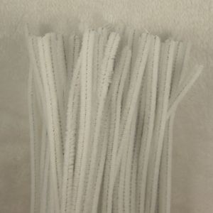 500PCS white Chenille Craft Stems Pipe Cleaners 12 30cm DIY art for Children handmade creative materials256d