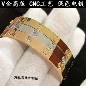 High V Classic LOVE Wide Edition Fifth Generation Women's Rose Gold Plated Fashion Light Versatile Couple Bracelet Bracelet LOE ersatile