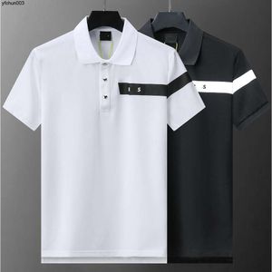 Masna Man Summer krótkie koszulę polo haftowane litery Slim-Fit Wszechstronne polo Business Casual Tops