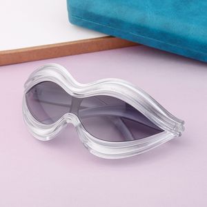 Big Frame One Piece Lens Solglasögon Nyhet Lip Design Fashion Sun Glasses