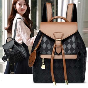 Shop Factory Wholesale Shoulder Bag for Women 2024 New Casual Lightweight Checkered Work and Commuting Travel Backpack