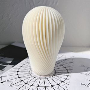 Candles Spiral Balloon Design Silicone Mold Round Twirl Soy Wax Molds Geometric Swirl Ball Wavy Mould 221025191I