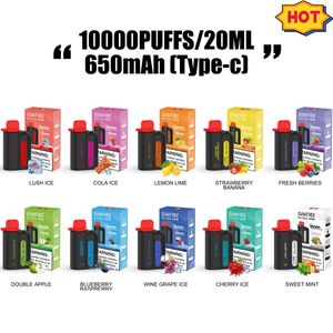 Sunfire 10000 Puffs Vape Puffs usa e getta 10000puffs 10k Sigaretta elettronica preriempita 20ml Pod Puff Bar 650mah Mesh Coil Ricaricabile Vapes Forti Puffs MTL-DTL