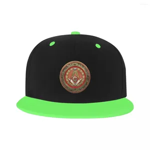 Bola bonés punk freemason logotipo hip hop boné de beisebol ao ar livre maçônico maçonaria plana skate snapback pai chapéu