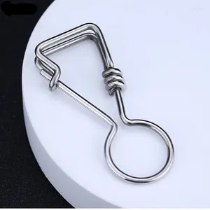 Keychains WIre Winding Stainless Steel /Copper Clip Hook Keyring For Gift Or Car Security Clasp High Quality Holiday Supplies