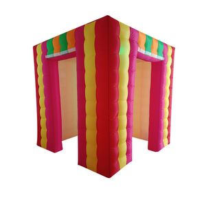 vendita all'ingrosso tenda da discoteca colorata personalizzata cabina fotografica gonfiabile per selfie Tende adesive per casa nuziale di alta qualità senza luci