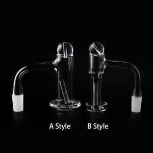 Two styles Full Weld Beveled Edge Smoking Terp Slurper Quartz Banger with quartz hollow Pillars ruby For Glass Bongs Dab Rigs Pipes