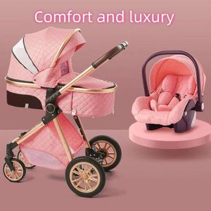 Großhandel Kinderwagen # Mode Baby 2024 Designer 3 in 1 Reisesystem Born Cart Tragbarer Kinderwagen Wiege Babyschale Verkaufen wie heiße Kuchen elastisch