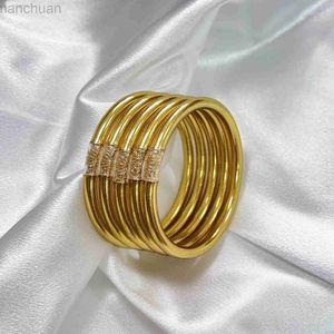 Bangle Hot Sale Gold Color Bracelet Bangles for Women Fashion Glitter Silicone Bangles Charming Designer Bracelet Jewelry Party Gift ldd240312