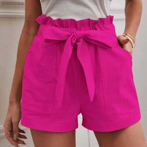 Women's Shorts Waist Shorts Pure Color Loose Casual Short Pants Feamle Summer Streetwear Shorts ldd240312