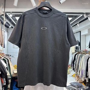 メンズTシャツシンプルな刺繍サークルシャツ