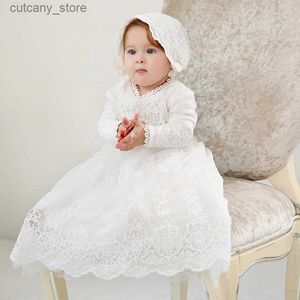 Mädchenkleider Baby Mädchen Kleid Spitze Prinzessin Kleid Säuglingskleider Taufe Kostüm Baby Geburtstag Hochzeit Party Kleid Abschlussball Abendkleid 0-24M L240311