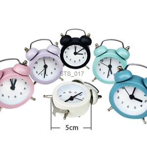Other Clocks Accessories Cute Mini Metal Alarm Clock Portable Creative 5cm Clockin Bedroom Home DecorationL2403