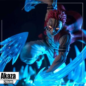 Figuras de brinquedo de ação Demon Slayer Anime Figuras de ação Kanroji Mitsuri Akaza GK Estátua Figura de cena Kimetsu no Yaiba Estatueta 26 cm ldd240312