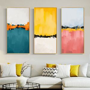 Abstrato colorido paisagem pintura em tela quadros de arte parede para sala estar quarto entrada decorativa picture237j