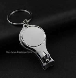 100pcs Customized Logo Company Gift Promotional Gifts Wine Bottle Opener Openers Keychain Key Ring Nail Clippers7360635