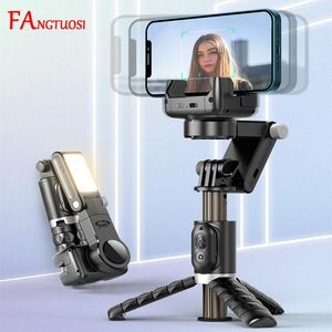 360 Rotation efter fotograferingsläge Gimbal Stabilizer Selfie Stick TripoD Gimbal för telefon Smartphone Live Pography 240306