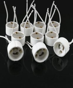 Suportes de lâmpada GU10 Suporte de lâmpada Soquete Base Adaptador Conector de fio Soquete cerâmico para LED Lâmpada de luz halógena Bases9155605