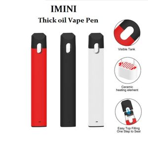 USA Wharehouse Imini 1 ml leerer Keramik-Einweg-Vape-Stift, maßgeschneiderte Einweg-E-Zigarette, 1 ml Pod-Batterie, wiederaufladbare Starter-Kits, leere Postless-Dicköl-Ausrüstung