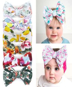 Printed Bow Turban Baby Girl Headbands Hair Accessories 6PCS baby accessories Stretchy Soft Hairbands Newborn Toddle Hairbow7110880