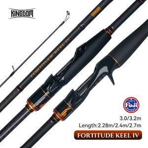 Kingdom FORTITUDE KEEL IV 2.28m 2.4m 2.7m 3.0m 3.2m Vara de pesca costeira de fundição longa FUJI MH Power MF Action Haste de alta resistência 240227