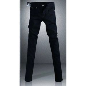 Jeans Black Micro Elastic Skinny Men Teenagers Casual Pencil Pants Cotton Thin Boy Handsome Hip Hop Trousers 28-34 770