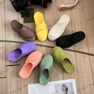 2024 Women's platform clog perforated slippers cut out rubber sandals Summer Shoes designer slides High Heels 5.5CM wedges beach pool mules thick bottom Size EUR35-42