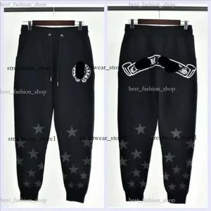 2024 America Street Chromees Hearts Calças de Impressão Sânscrita Masculina Alfabeto Sânscrito Outono Mulheres Cross Ch Sweatpants Ferradura Carta Impressão Calças M-2Xl 253