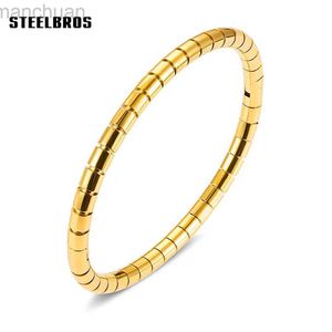 Bracciale STEELBROS Argento Colore oro Bracciale in acciaio inossidabile Bracciale in titanio Donna Coreano Moda estetica Gioielli Regalo Dropshipping ldd240312