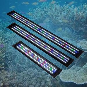 30 40 60cm LED Aquarium Lights Top Quality Fish Tank Light Lamp med utdragbara konsoler LED -passningar för akvariedekorationer Y20092281D