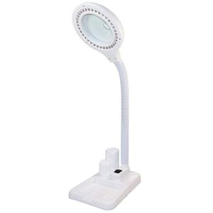 Led lâmpada de ampliação 5 x 10x lupa e mesa lâmpada portátil ajustável lupa com luz para idosos ler c09219r