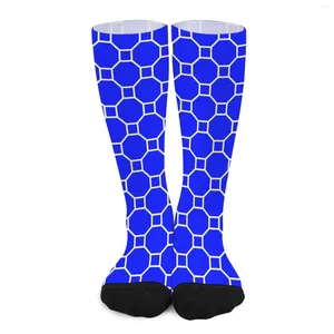 Damensocken Blue Hives Geometrischer Druck Moderne Strümpfe Winter Rutschfest Damen Weich Bedruckt Outdoor-Sport