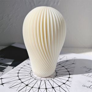 Candles Spiral Balloon Design Silicone Mold Round Twirl Soy Wax Molds Geometric Swirl Ball Wavy Mould 221025299g