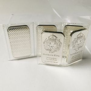 5 peças não magnético americano scottsdale moeda artesanato cabeça de leão 1 oz lingote banhado a prata embalagem selada a vácuo decoração presente collec312w