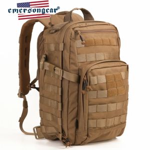 Väskor Emersongear Tactical 21L ryggsäck Modular Molle Assult Bag City Slim Back Pack Airsoft Shoulder Strap Outdoor Hunting Vandring