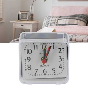 Other Clocks Accessories Square Crystal Alarm Clock Student Bedroom Bedside Small Alarm Clock Cute Portable Alarm Clock White Green Blue Pink Home SupplyL2403