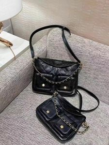 Designer Bag Fashion Brand Shoulder Bag Double Pocket Design large capacity casual purse Crossbody bag Chain detachable function bag