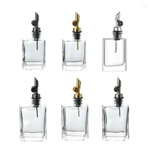 Storage Bottles Oil Vinegar Glass Dispensers Cooking Bottle With Rusts-proof Stainless Pumps F0T4