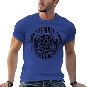 Polos masculinos StrangeBrew Logo SugarSkull Camiseta Plus Size de secagem rápida Camiseta masculina gráfica