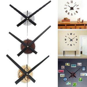 Dreamburgh 3D Wall Clock Creative Wooden Gear DIY Clock Quartz Movement Mechanism Repair Set 3 Colors Home Decor Kit Parts Tool H1286M