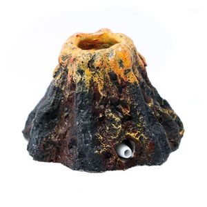 Aquário vulcão forma bolha de ar pedra bomba oxigênio tanque peixes ornament1216h