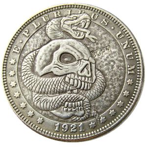 HB89 HOBO MORGAN DOLLAR SKULL SKULL SKELETONコピーコインブラスクラフト装飾品ホームデコレーションACCSSORIES277R