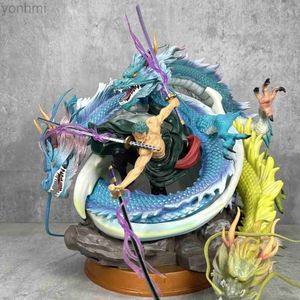 Action Toy Figures Anime One Piece Gk Action Figure Roronoa Zoro Three Dragon Large Tornado High Quality Collectible Toys Model Desktop Ornaments ldd240312