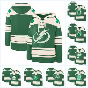 2024 St. Patrick's Day Pullover Hoodie Jersey Custom Any Name Any Number Mens Womens Youths Stitched Hoodies Sports tröja