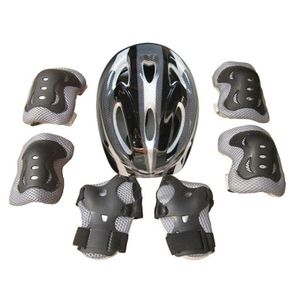 7 pçs meninos meninas patins leve respirável prático protetores de pulso conjunto equipamento de proteção skate ciclismo capacete segurança 240227