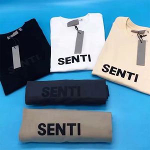 Ess designer essencial t camisa de roupas de marca de luxo camisas spray coração carta algodão manga curta primavera verão maré das mulheres dos homens tees