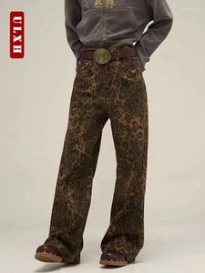 Женские джинсы ULXH Y2k с леопардовым принтом, женские широкие джинсовые брюки большого размера, уличная одежда в стиле хип-хоп, винтажные свободные мешковатые дизайнерские брюки