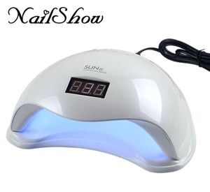 Whole Nailshow 48W UV LEDネイルドライヤーランプ付きLCDタイマーボトムメイクアップSun5ネイルドライヤーポーランドマシンネイルアートT3134349